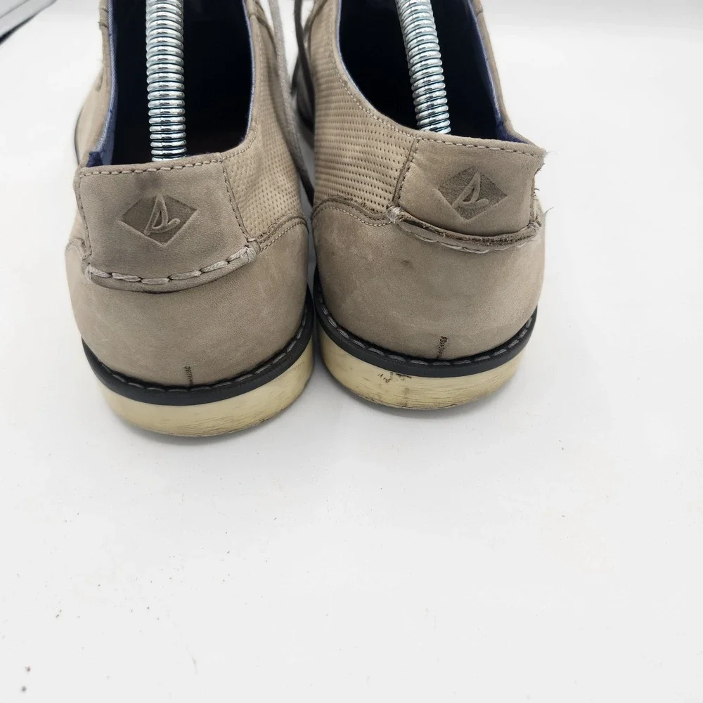 Sperry Top-Sider Mens Dress Casual Shoes‎ Size 11.5M Beige Lace Up Oxford